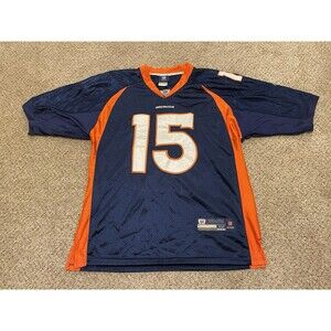 Authentic Denver Broncos #15 Tim Tebow Vintage NFL Football Jersey Mens Size 52